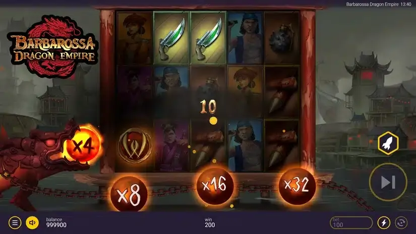 Barbarossa Dragon Empire slot screenshot 2
