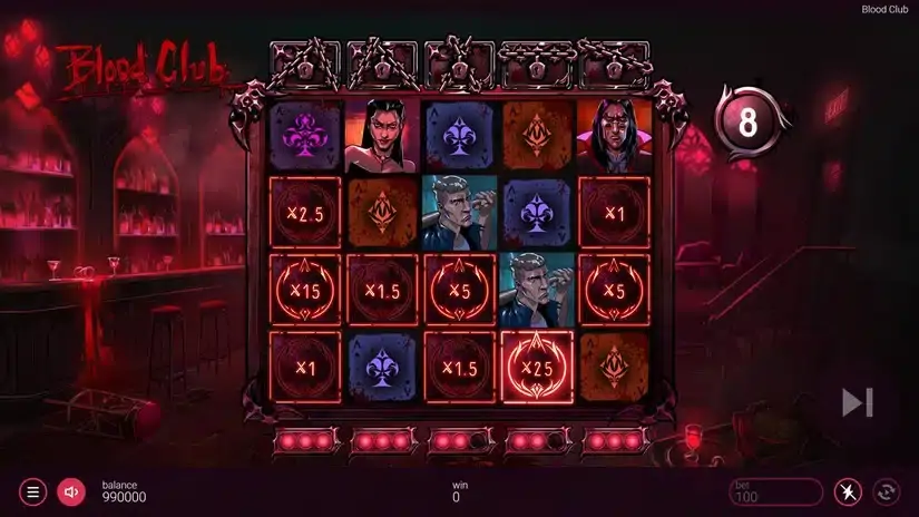 Blood Club slot screenshot 4