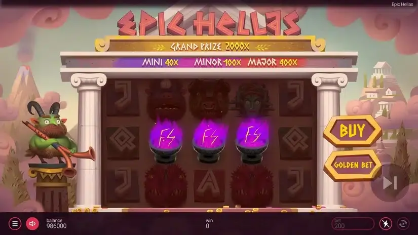 Epic Hellas slot screenshot 2