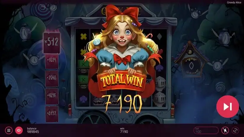 Greedy Alice slot screenshot 