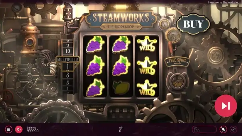 Steamworks slot screenshot 2
