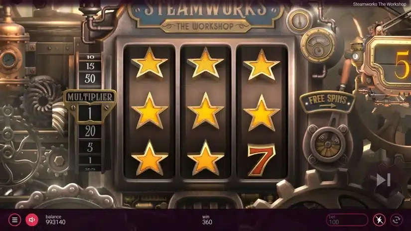Steamworks slot screenshot 5