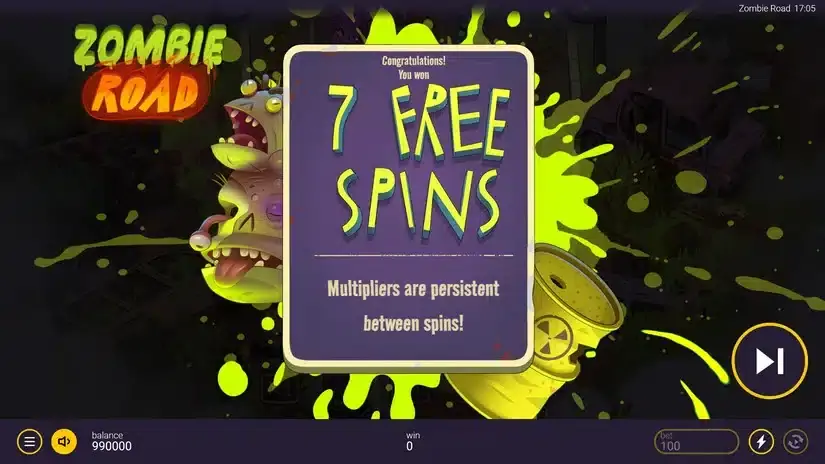 Zombie Road slot screenshot 3