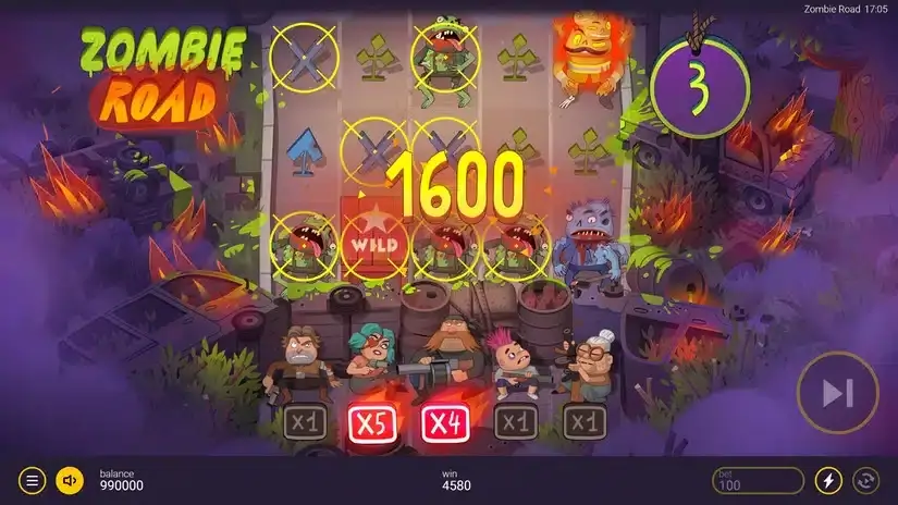 Zombie Road slot screenshot 