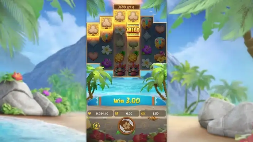Hawaiian Tiki slot screenshot 2