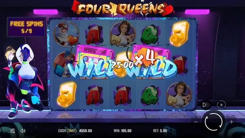 Four Queens slot screenshot 5