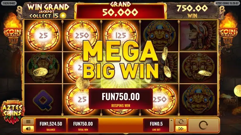 Aztec Coins slot screenshot 