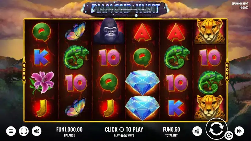 Diamond Hunt slot screenshot 5