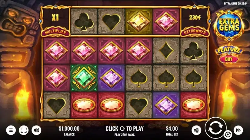 Extra Gems slot screenshot 