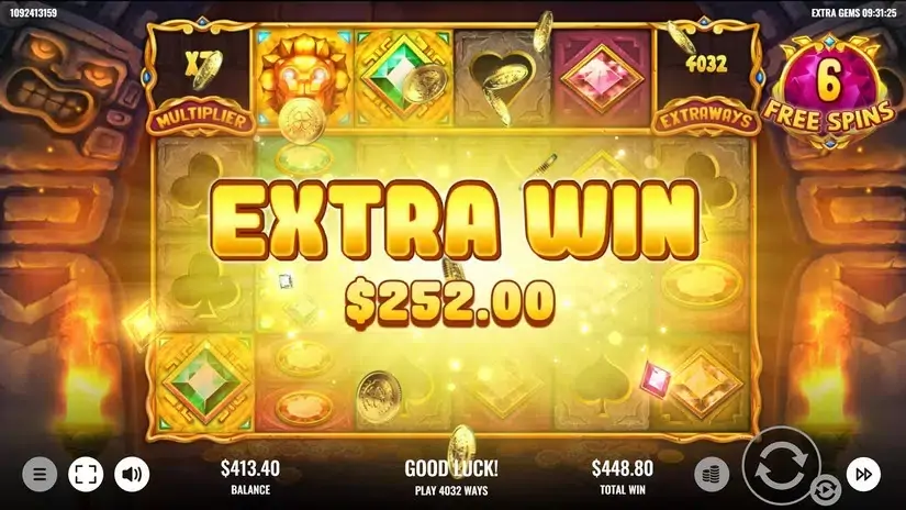 Extra Gems slot screenshot 