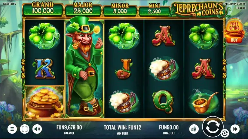 Leprechaun’s Coins slot screenshot 2