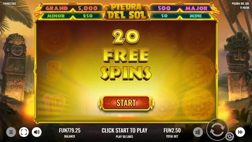 Piedra del Sol slot screenshot 5
