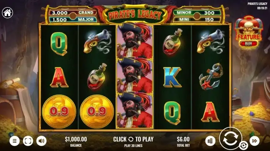 Pirate’s Legacy slot screenshot 1