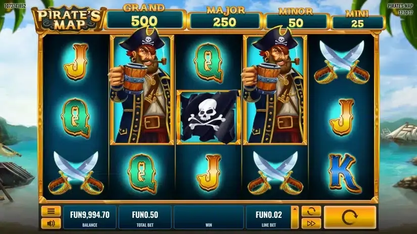 Pirates Map slot screenshot 2