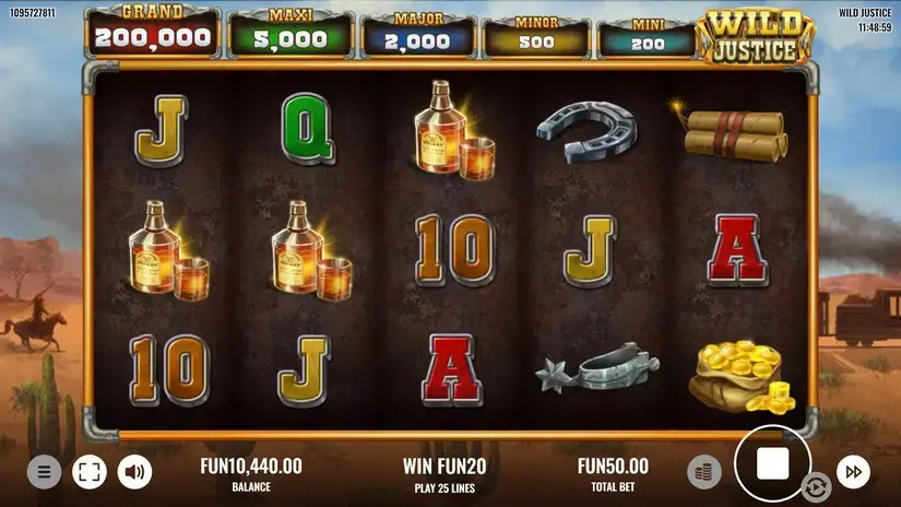 Wild Justice slot screenshot 1