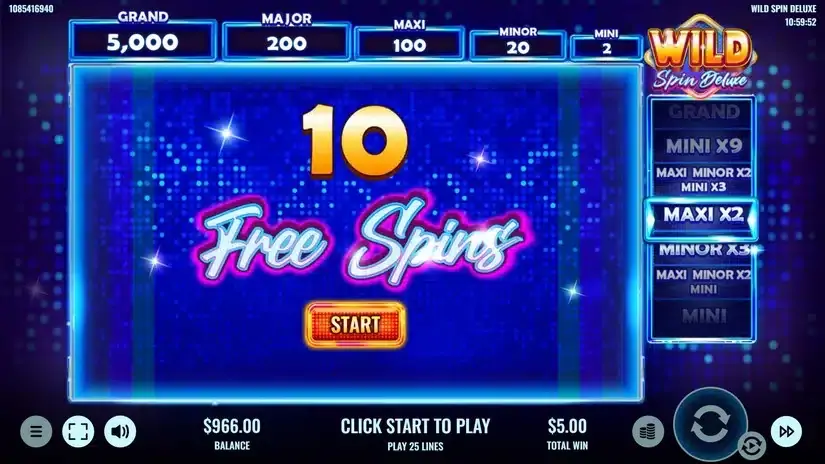 Wild Spin Deluxe slot screenshot 3