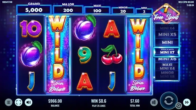Wild Spin Deluxe slot screenshot 5