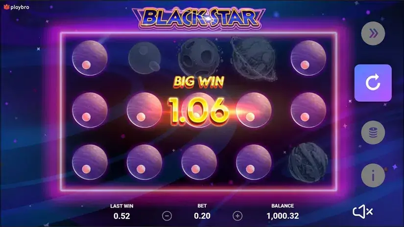 Black star slot screenshot 3