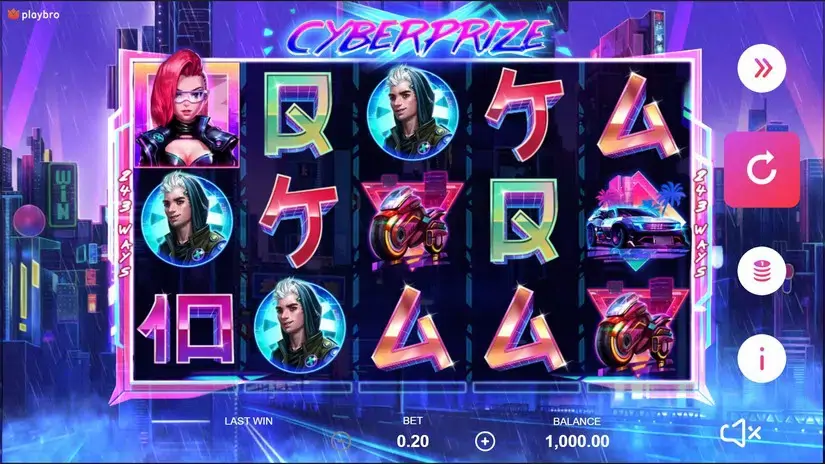 Cyberprize slot screenshot 1