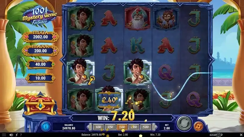 1001 Mystery Genie Fortunes slot screenshot 
