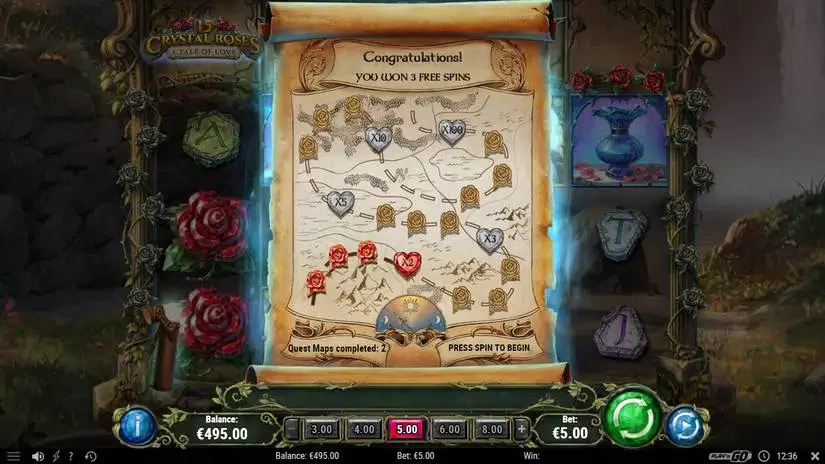 15 Crystal Roses A Tale of Love slot screenshot 2