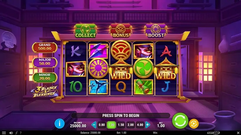 3 Blades & Blessings slot screenshot 1
