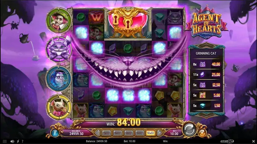 Agent of Hearts slot screenshot 
