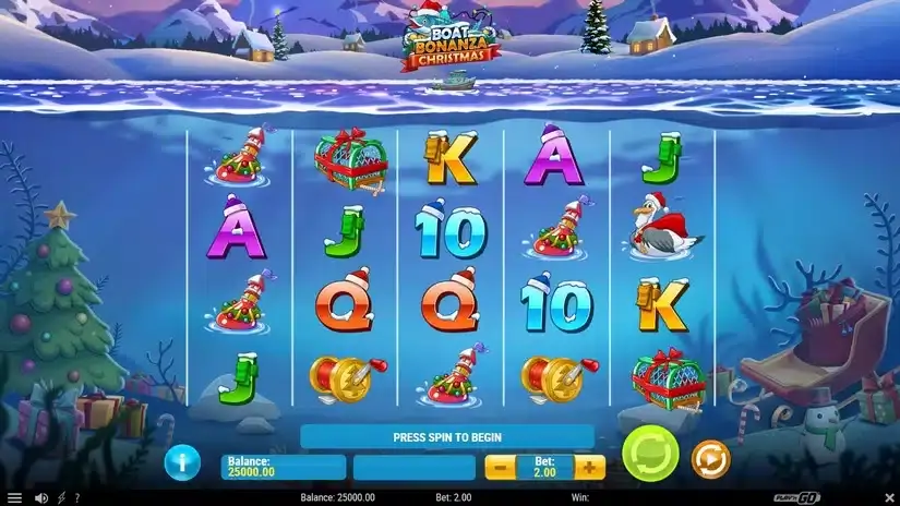 Boat Bonanza Christmas slot screenshot 