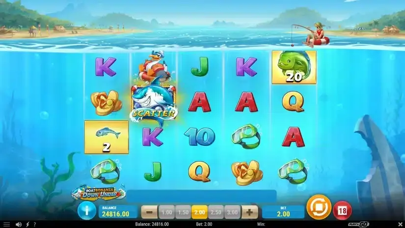 Boat Bonanza Down Under slot screenshot 