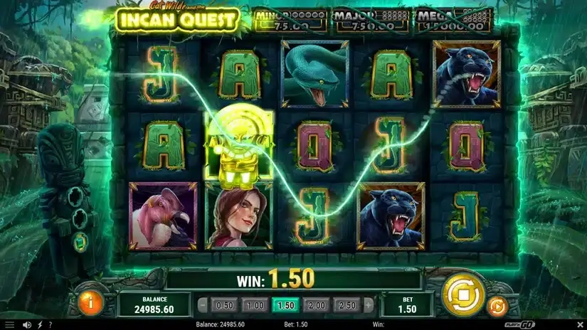 Cat Wilde and the Incan Quest slot screenshot 2