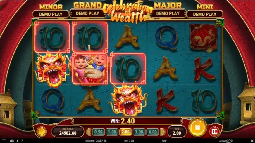 Celebration of Wealth slot screenshot 2
