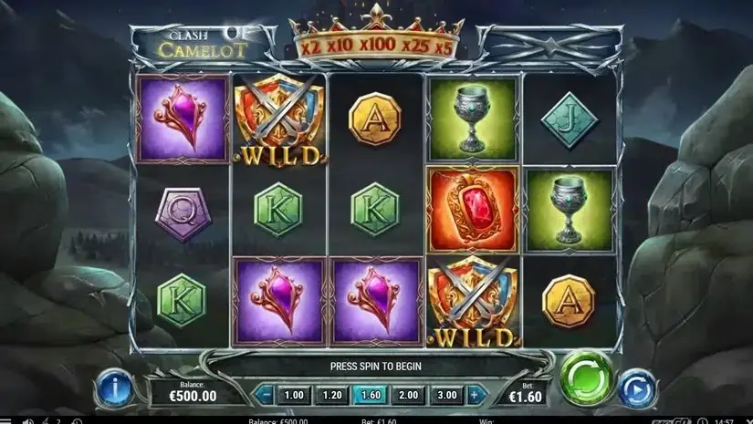 Clash of Camelot slot screenshot 