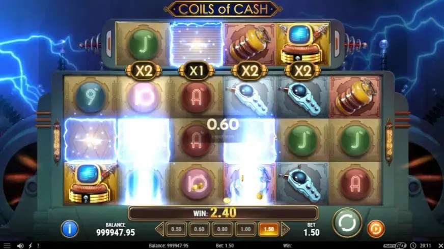 Coils of Cash slot screenshot 2