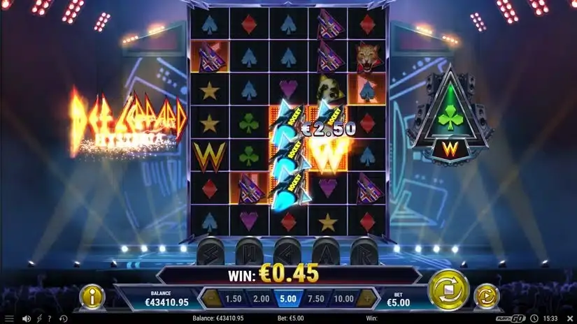 Def Leppard Hysteria slot screenshot 2