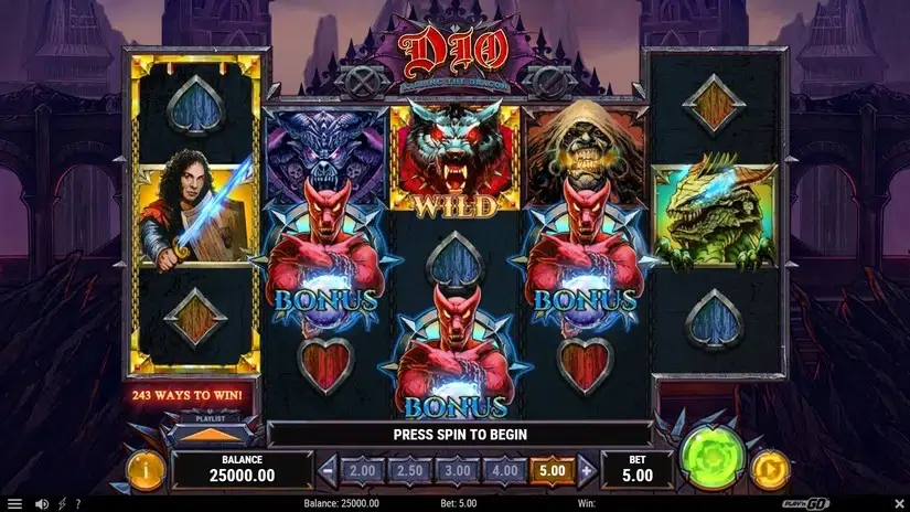 Dio – Killing the Dragon slot screenshot 