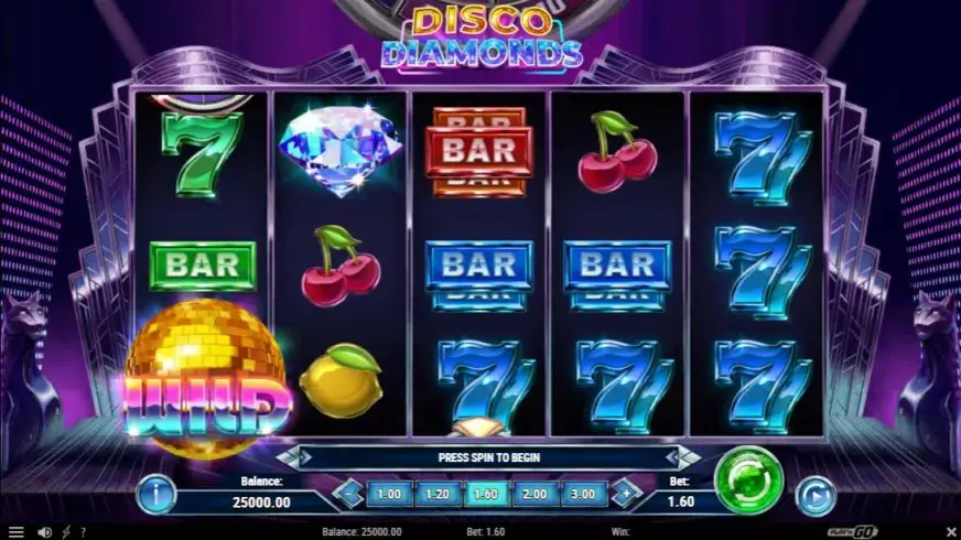 Disco Diamonds slot screenshot 