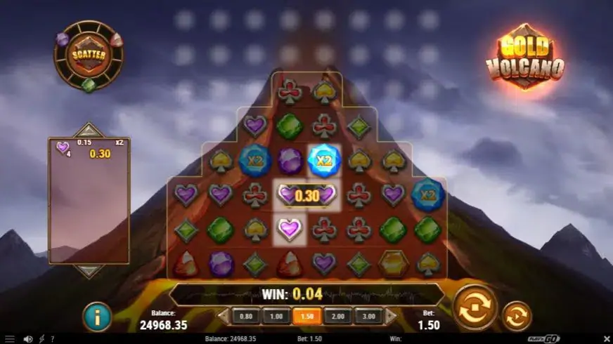 Gold Volcano slot screenshot 2