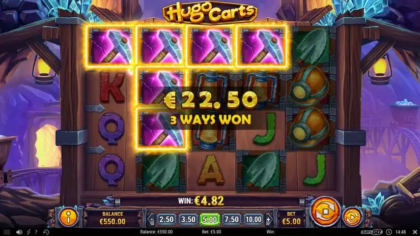 Hugo Carts slot screenshot 3