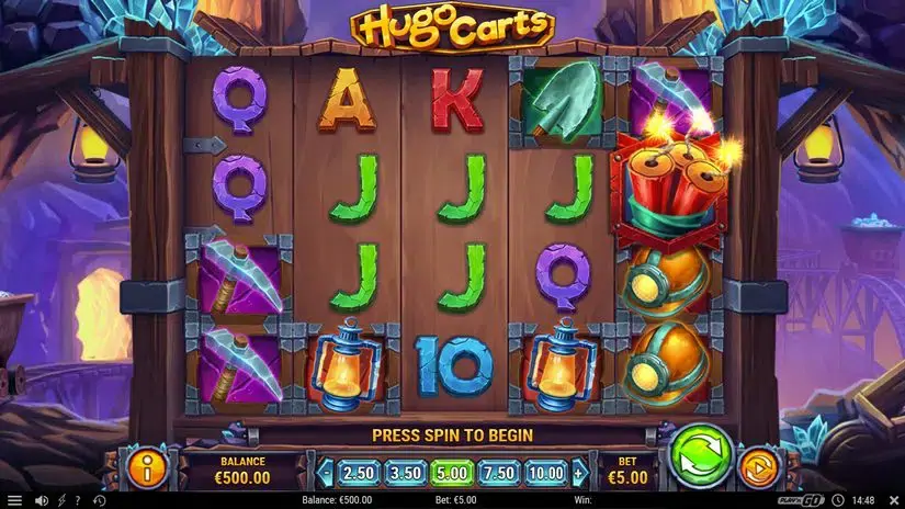 Hugo Carts slot screenshot 1