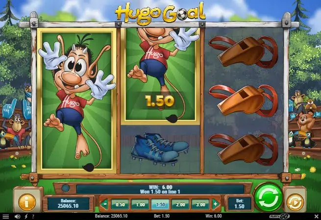 Hugo Goal slot screenshot 1