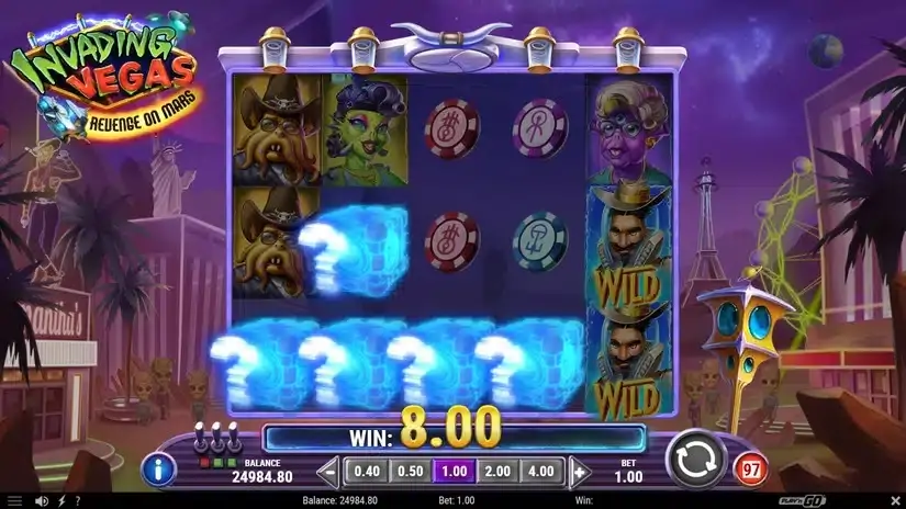 Invading Vegas Revenge on Mars slot screenshot 5