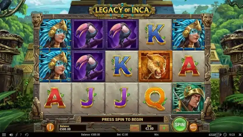Legacy of Inca slot screenshot 