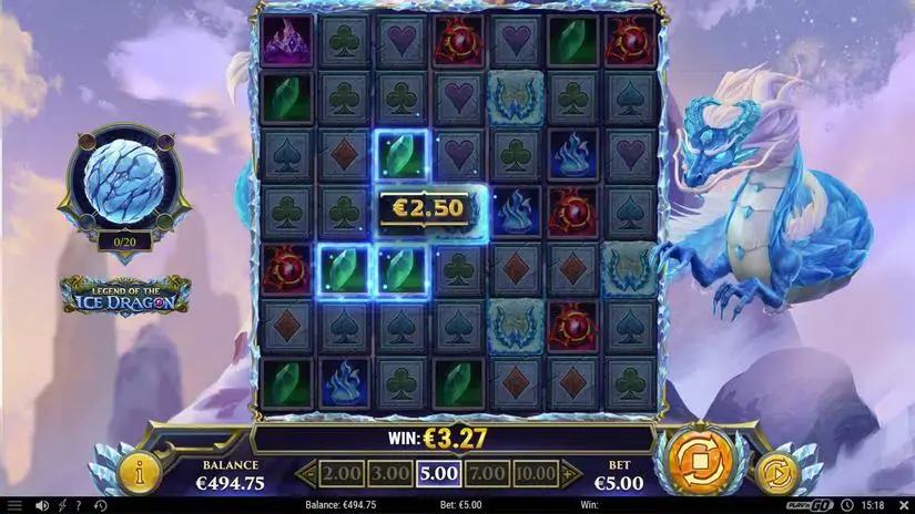 Legend of the Ice Dragon slot screenshot 