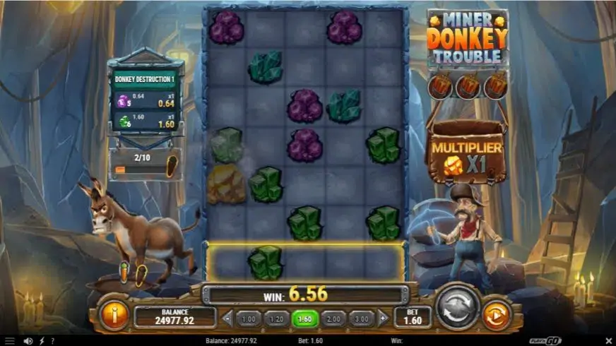 Miner Donkey Trouble slot screenshot 2