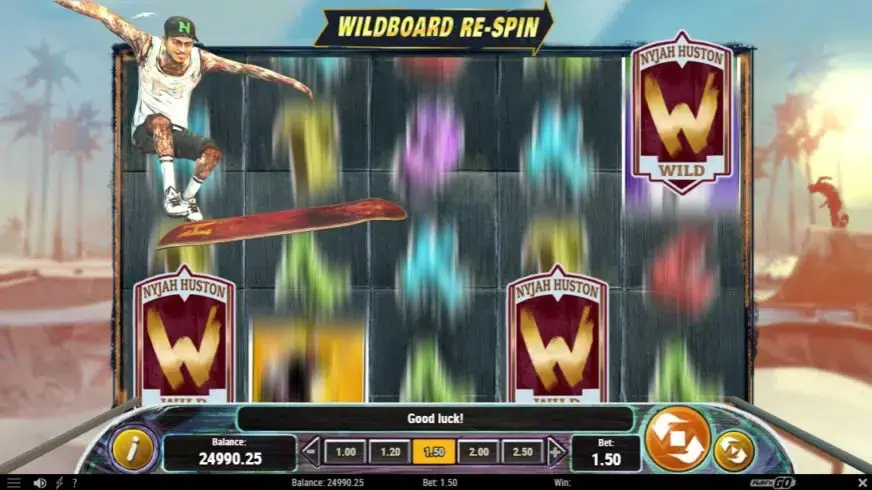 Nyjah Huston – Skate for Gold slot screenshot 2