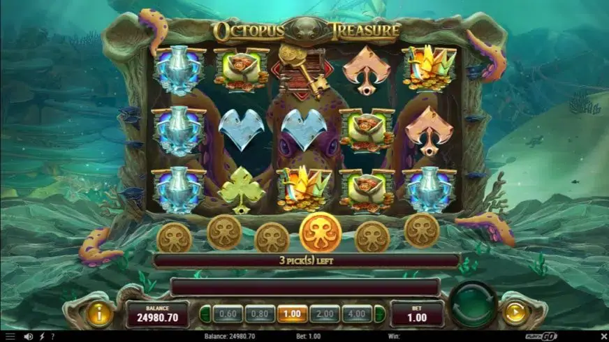 Octopus Treasure slot screenshot 2