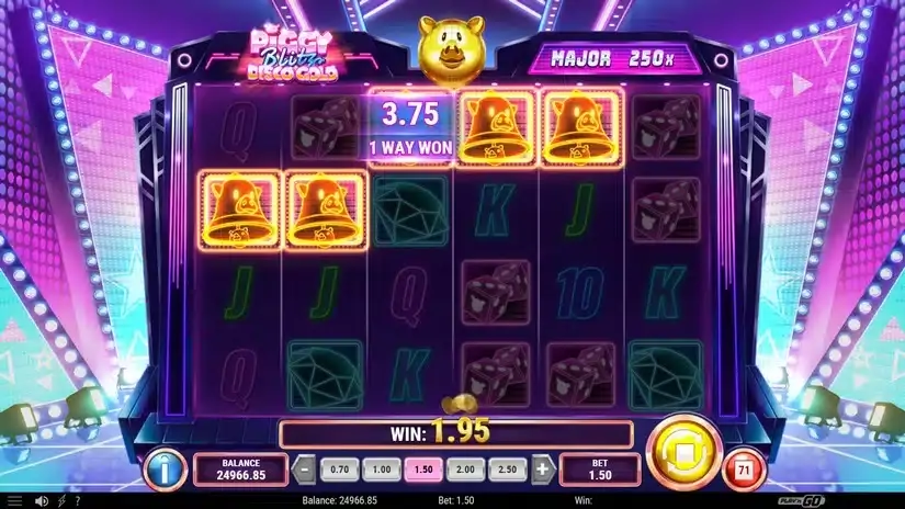 Piggy Blitz Disco Gold slot screenshot 3