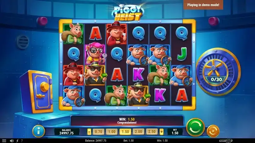 Piggy Heist slot screenshot 2