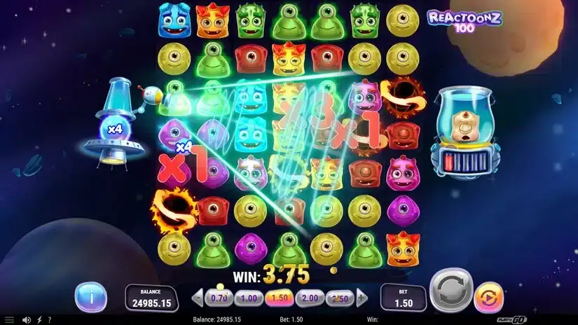 Reactoonz 100 slot screenshot 4