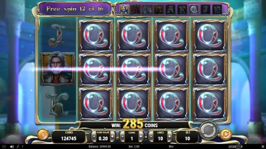 Rise of Merlin slot screenshot 